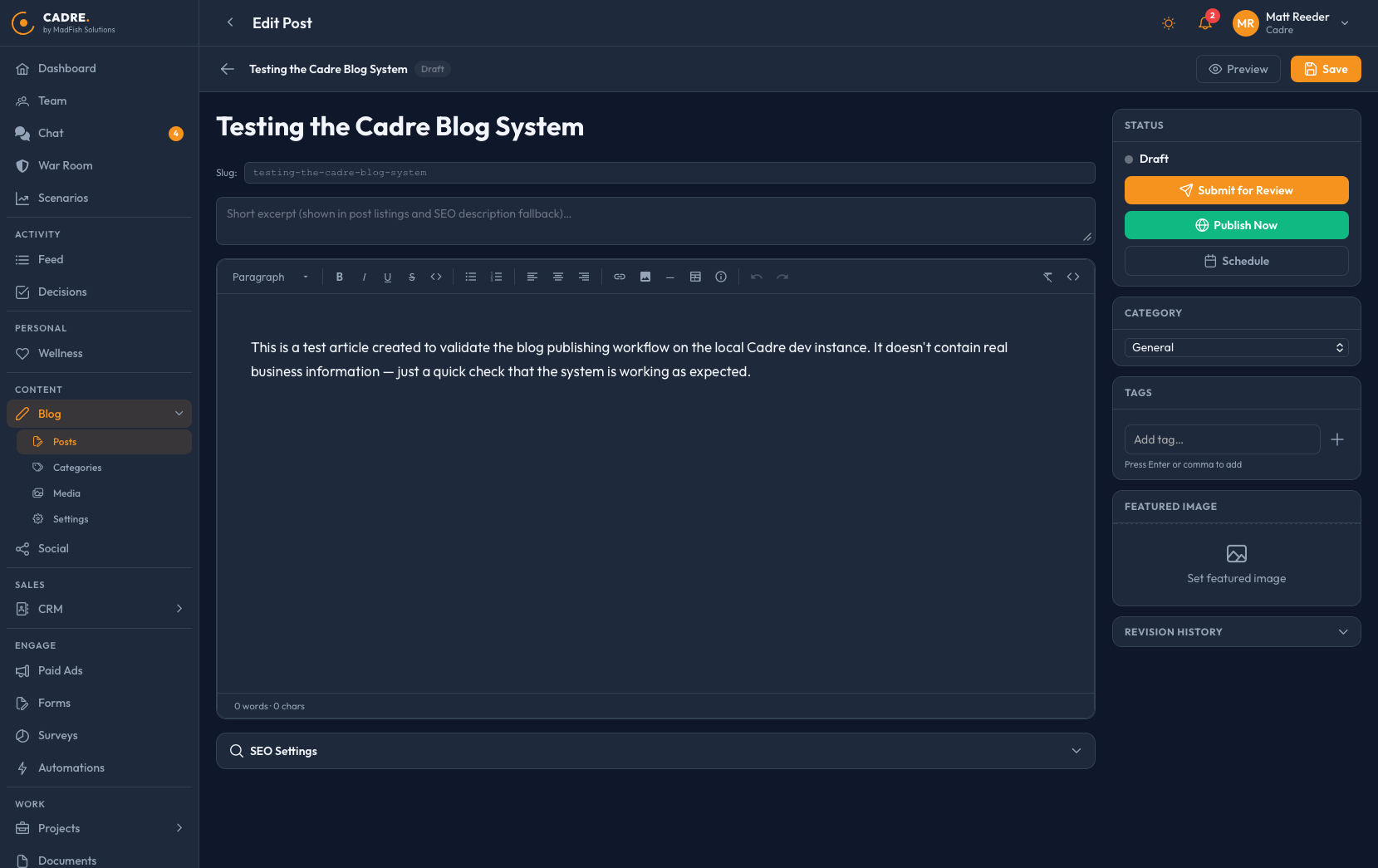 Blog edit